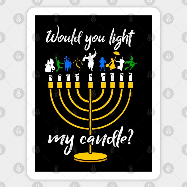 Broadway Menorah Sticker by KsuAnn